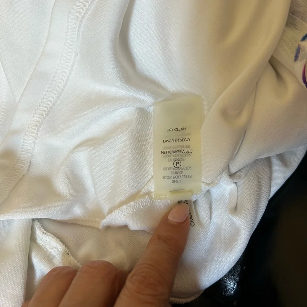 Calvin Klein Floral High-Low Faux Wrap Dress - Picture 12 of 12